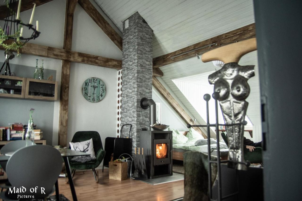 Hof Vierzehnender Im Hohen Venn - 70Qm Fachwerk-Studio - Grosses Wohn-Schlafzimmer Mit Dachterrasse Und Kaminofen - Separate Kueche - Perfekt Fuer Paare - Monschau - Eifel - Hunde Willkommen - Islandpferde Exteriör bild