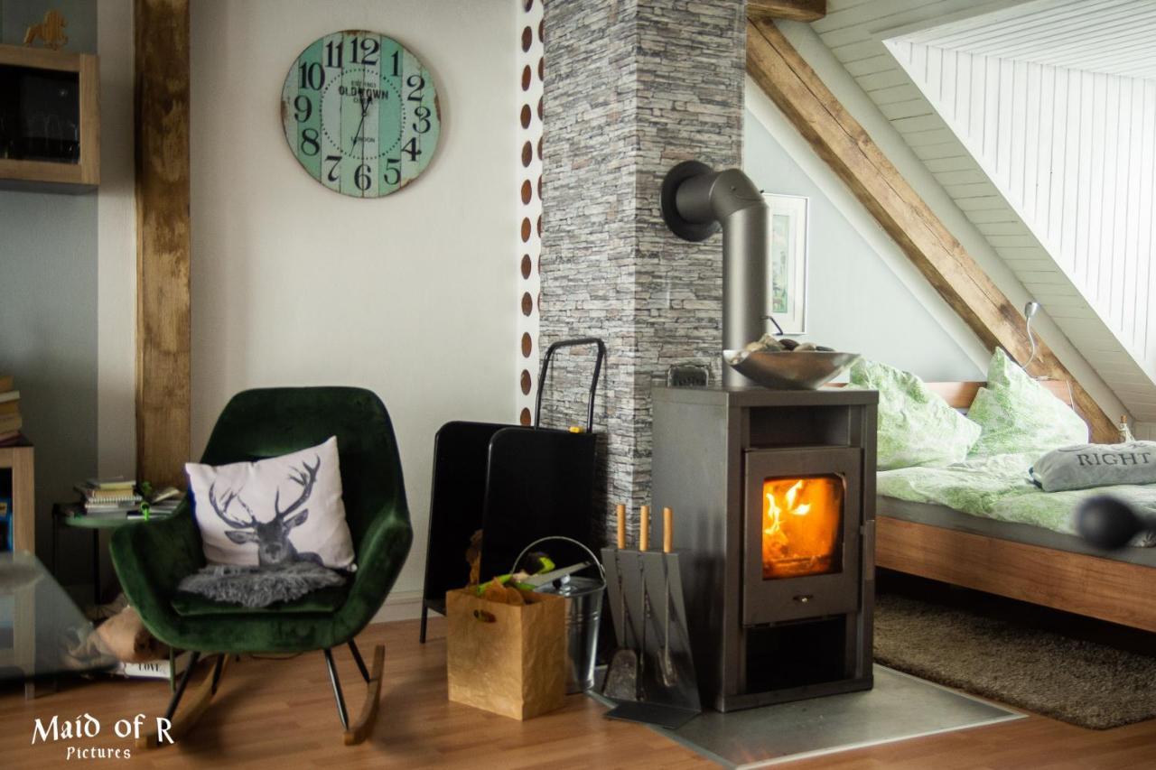 Hof Vierzehnender Im Hohen Venn - 70Qm Fachwerk-Studio - Grosses Wohn-Schlafzimmer Mit Dachterrasse Und Kaminofen - Separate Kueche - Perfekt Fuer Paare - Monschau - Eifel - Hunde Willkommen - Islandpferde Exteriör bild