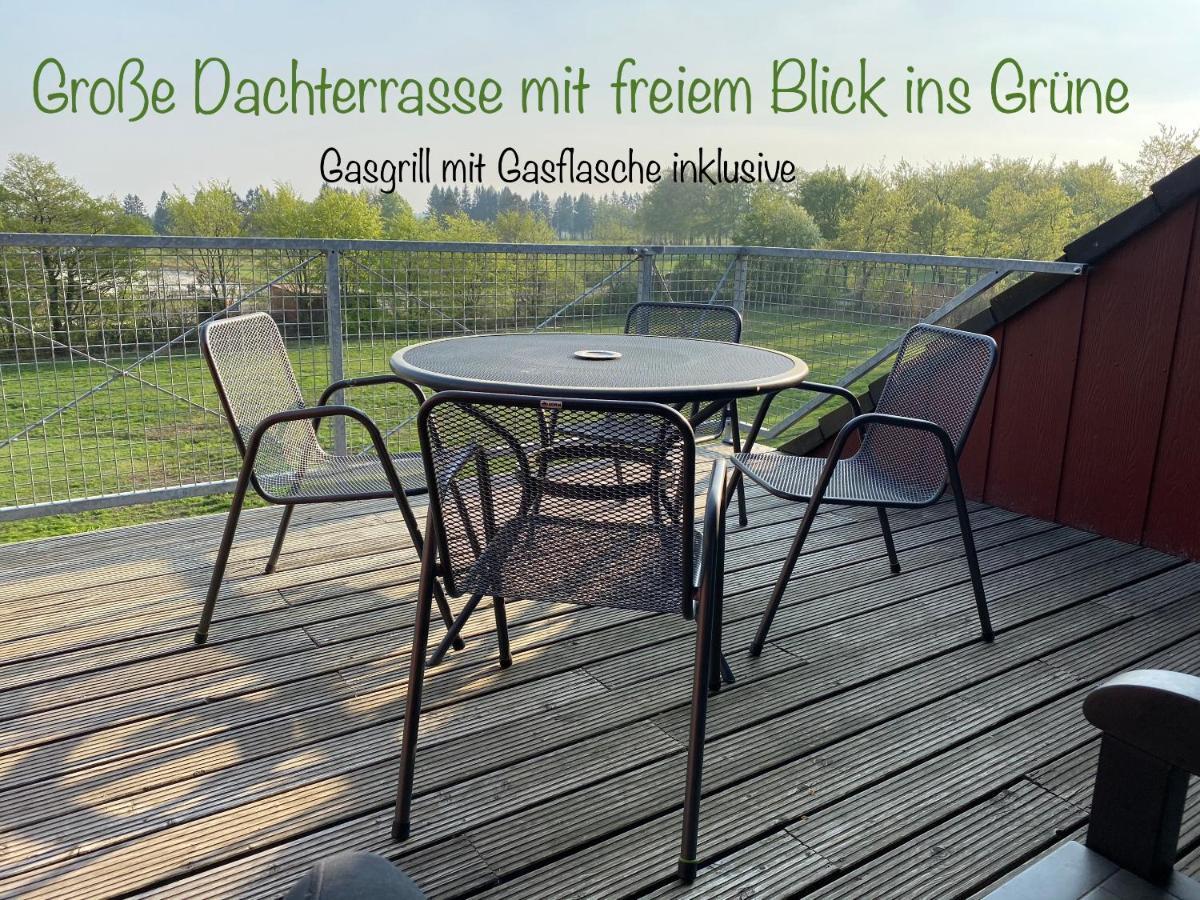 Hof Vierzehnender Im Hohen Venn - 70Qm Fachwerk-Studio - Grosses Wohn-Schlafzimmer Mit Dachterrasse Und Kaminofen - Separate Kueche - Perfekt Fuer Paare - Monschau - Eifel - Hunde Willkommen - Islandpferde Exteriör bild